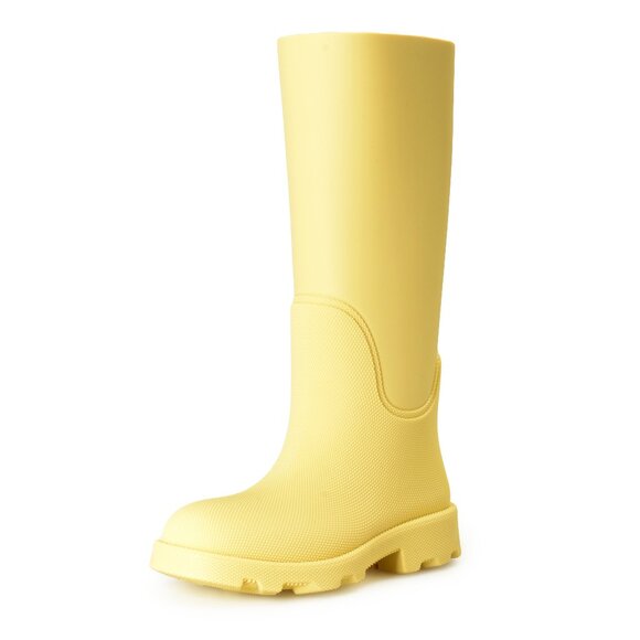 Burberry Women's "Marsh High" Cream Rubber Rain Boots Shoes US 6 EUR 36 - Picture 1 of 8